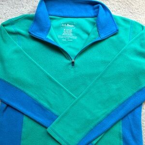 L.L.Bean kids M 10-12 fleece top, nice color, thin